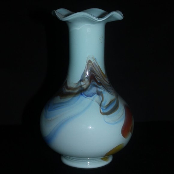 Pair of Art Glass Vases | Murano Inspired MCM Vintage Vases - Picture 6 of 11